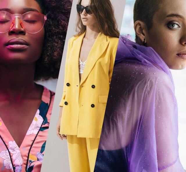 Pantone fashion poses ilustrando as tendências cores 2022